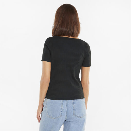 PUMA T-SHIRT RIBBED SLIM TEE